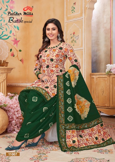 Patidar Batik Special Vol-11 Cotton Exclusive Designer Dress Material